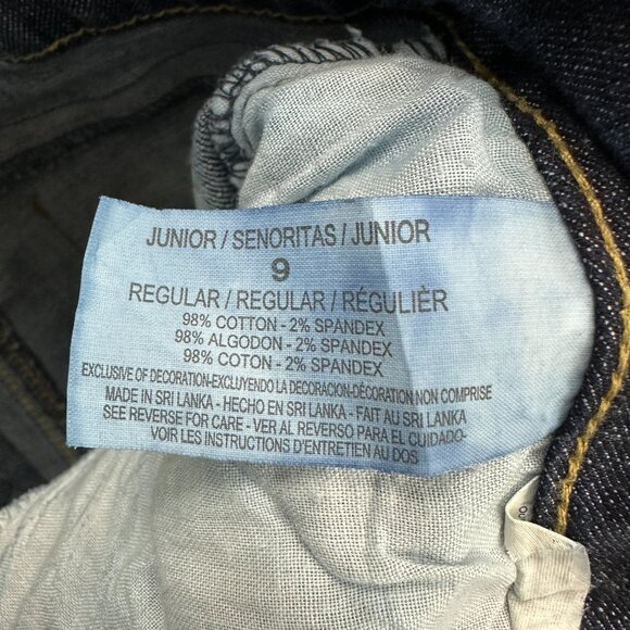 Grane Turbo Bootcut Women's size 9 Short Dark Wash Blue Denim Jeans - Picture 3 of 4